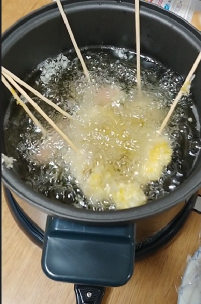 お弁当　揚げ物　卓上電気フライヤー