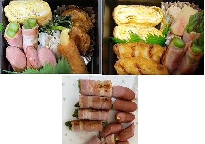 お弁当　ハム　ベーコン おかず